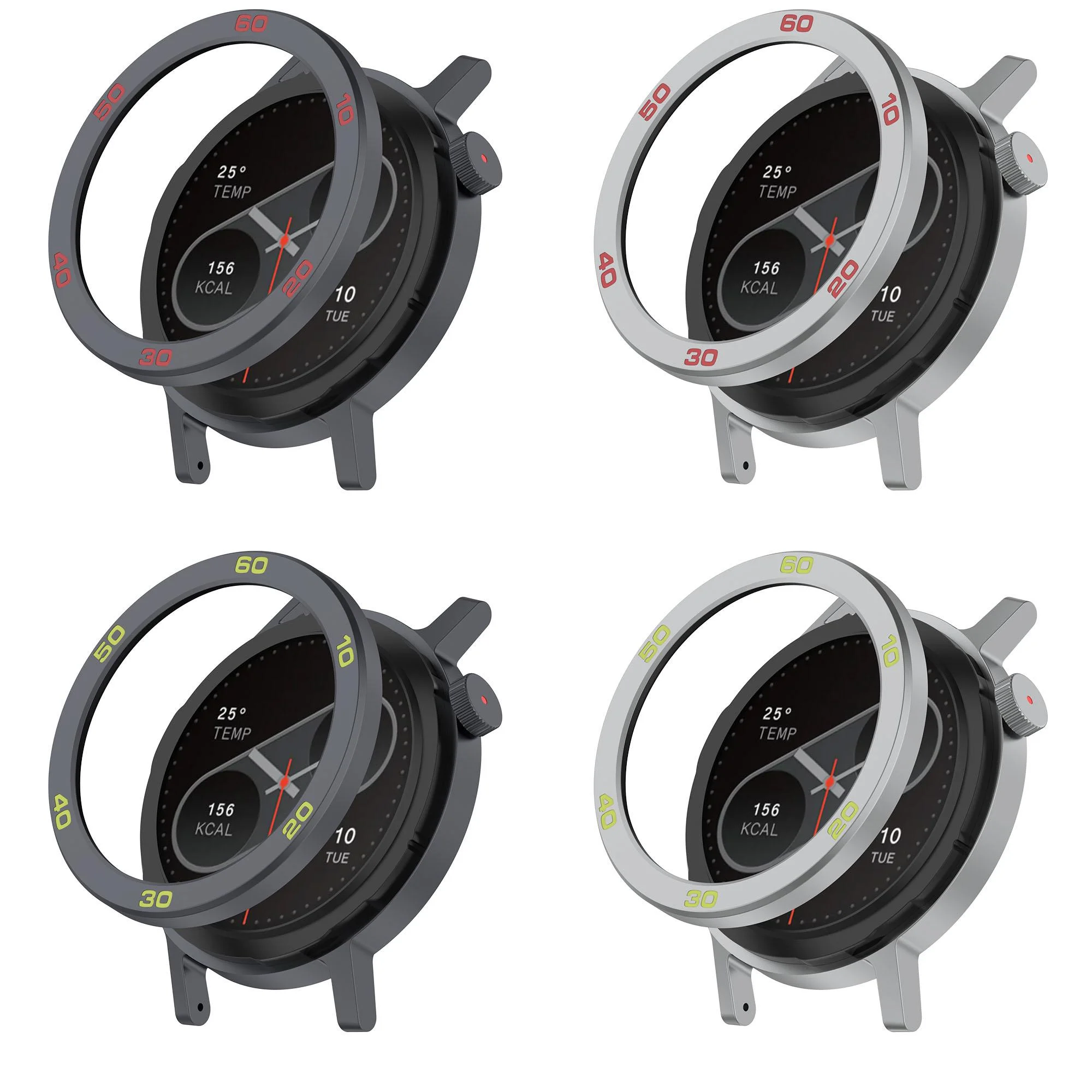 Enhanced Metal Bezel Ring with Tempered Glass Film