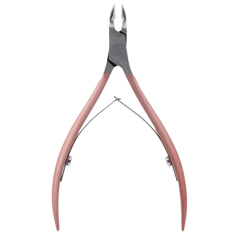 Nail Cuticle Pusher Tweezer Cutter Nipper Clipper Dead Skin Remover Manicure Art Grooming Tool Beauty Nail Pliers Pink