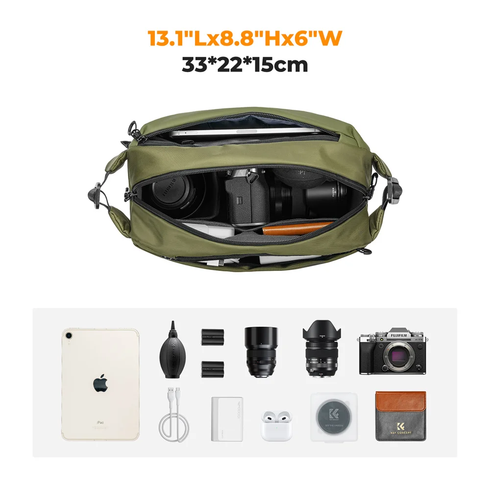 K & F 컨셉 야외 여행 가방, 카메라 슬링 사진 숄더백, 캐논 니콘  카메라 DJI 매빅 드론용