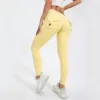 Leggings de sport 2026 pour femme avec poches, taille haute, effet push-up, pour yoga et entraînement, effet seconde peau, XP89