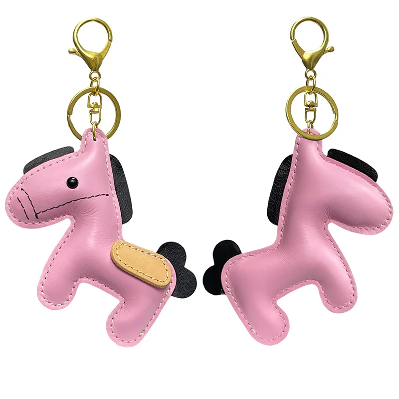 Horse Pendant Horse Leather Keychain for Women Cute Key Ring for Car Key 6