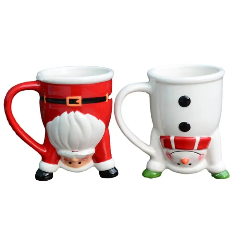 

Christmas Santa Claus snowman coffee mugs Ceramic Water Cup With Handle tea coffee Cocoa Festive Beverage Drinking Mugs For Kids