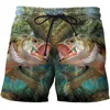 2023 New Men's 3D Printed Beach Style Shorts Fishing Summer Men's Universal Animal Fish Loose All-match High Waist Sports Shorts 5