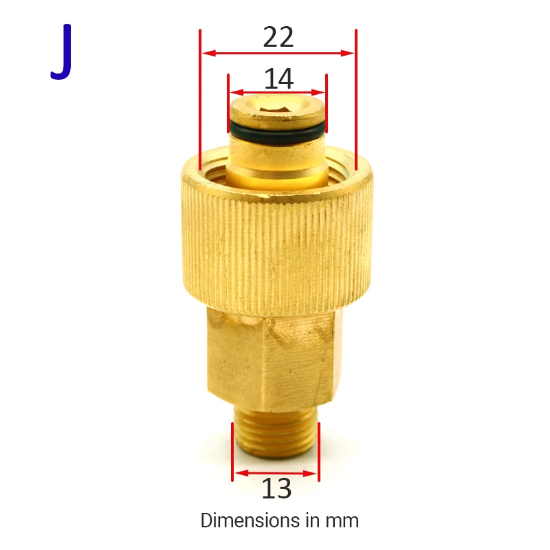 Foam Nozzle Metal Adapter Foam Generator Gun For Nilfisk Karcher Huter Elitech Lavor