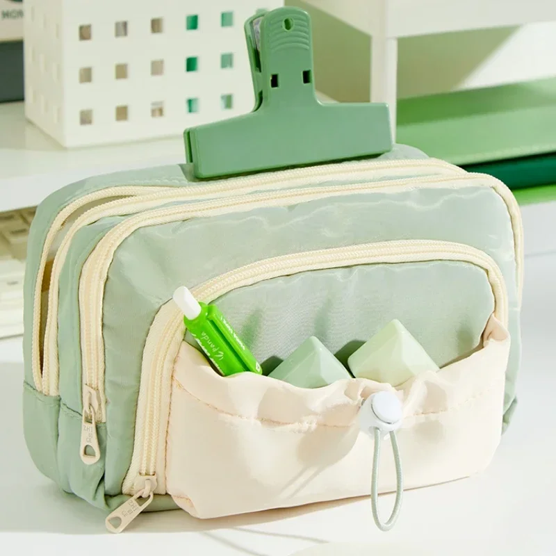 

5 Layer Large Capacity Pencil Bag Girls' Big Stationery Bag Aesthetic School Cases Zipper Pencil Pouch Student School Supplies