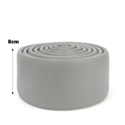 Waterproof 3D Skirting Line Wall Stickers - Thickened Anti - Collision Decorative Trim - 2Rolls- (4M) (Gray)