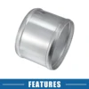 UXCELL 27mm-97mm ID 32mm-102mm OD Car Adapter Joiner Pipe Universal 76mm Length Connector Tubing Adapter Aluminum Alloy 6