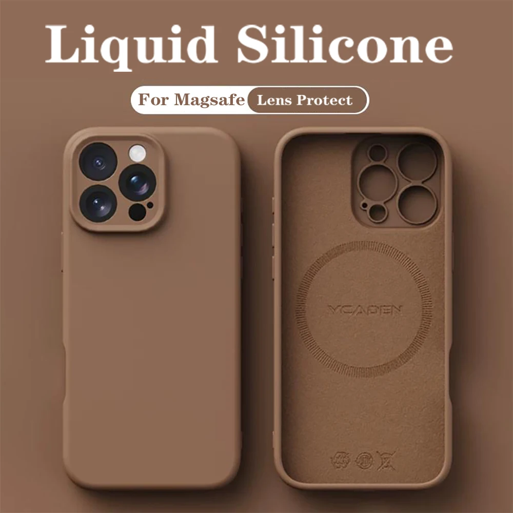Premium Liquid Silicone MagSafe-Compatible Wireless Charging Phone Case - Smooth and Luxurious Finish
