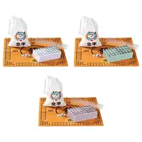 Mini mAh Jong Game Set Activity Game Traditional Entertainment Party Friends Gathering Game for Home Party Travel New Year 2