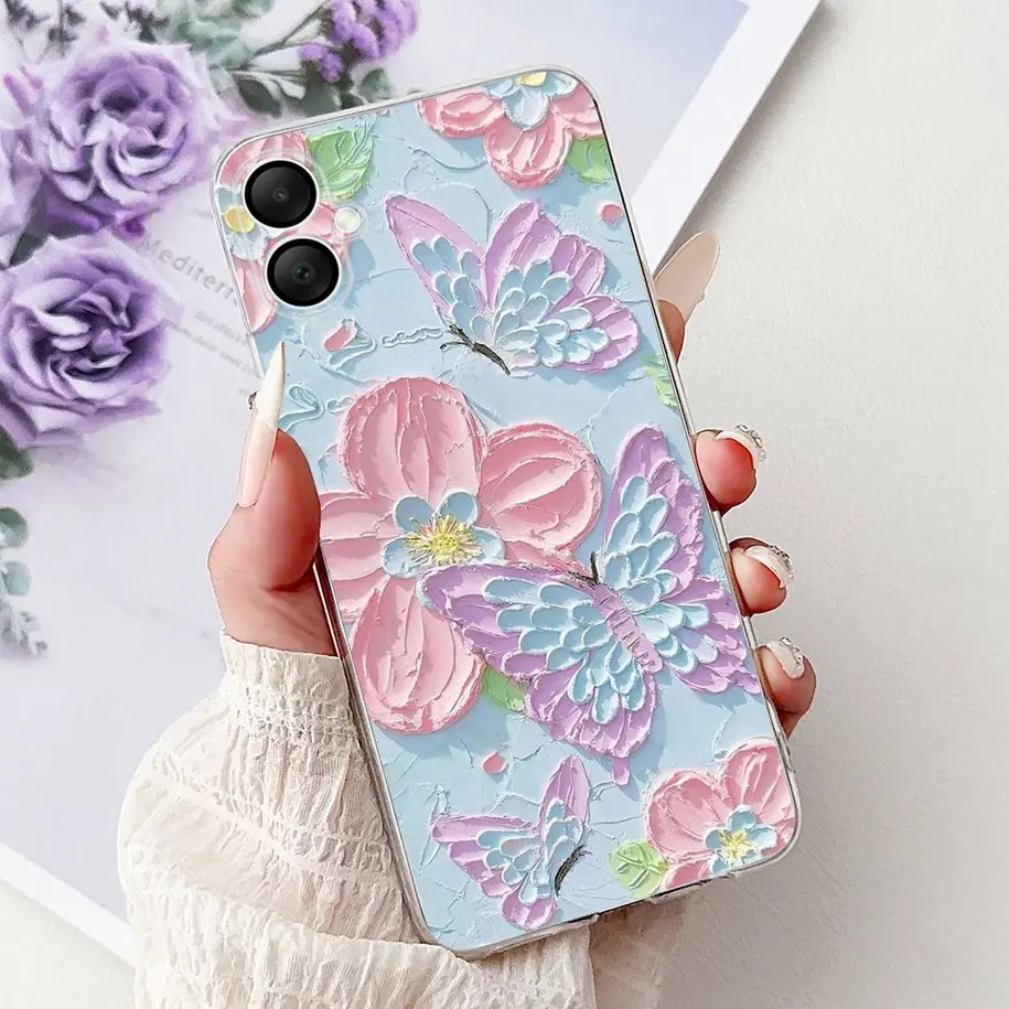 Floral Love Heart Soft Silicone Phone Case - Elegant TPU Cover
