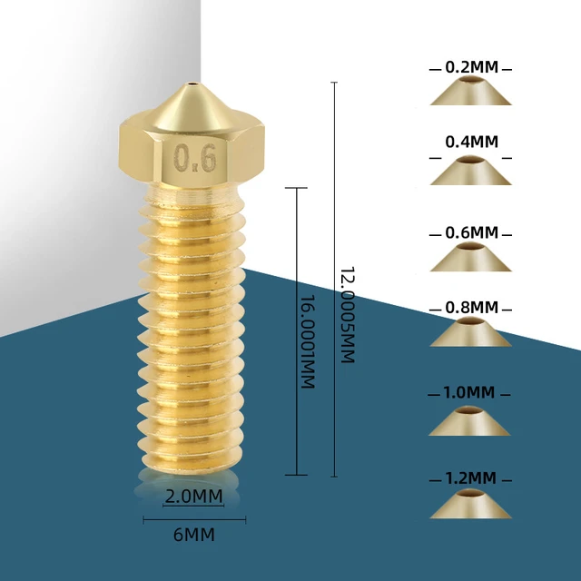 Neue Klon CHT Düse MK8 0,4mm 0,6mm Messing Düsen High Flow Drei-augen  Drucken Kopf Für Ender 3 1,75mm 3D Drucker Zubehör - AliExpress