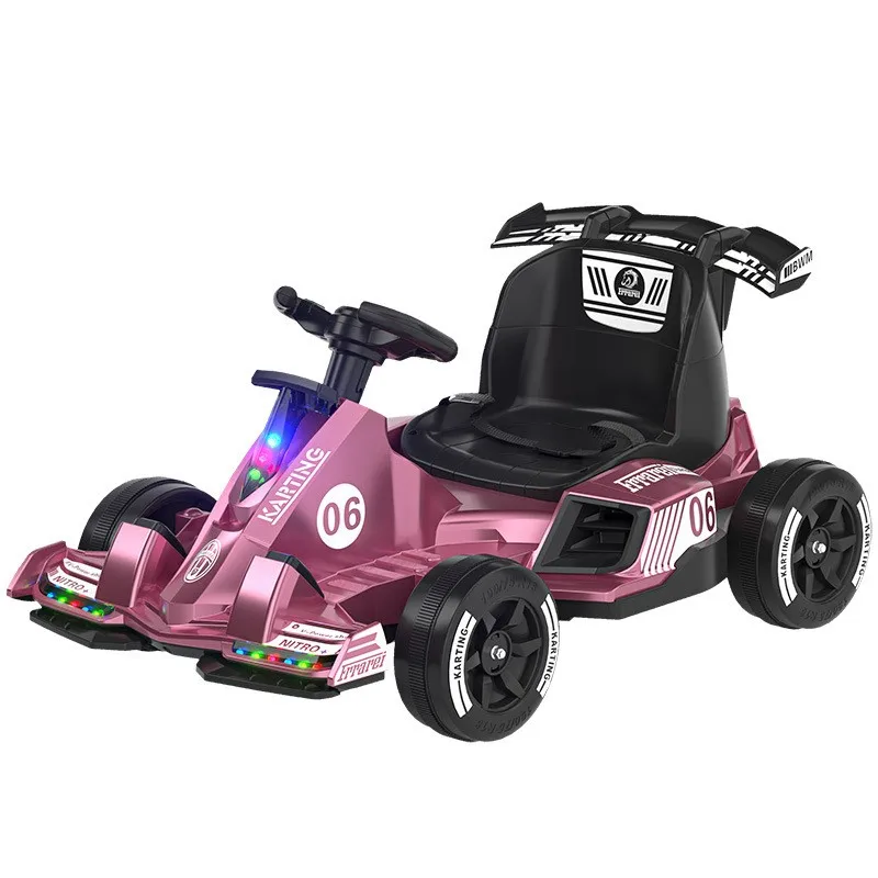 Children's Electric Drift Car, Rechargeable Stroller with Remote Control, Electric Vehicle, Go-Kart, Four-Wheel Drift, Male and