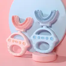 

Kids Silicone Toothbrush Cute U Shaped Smell-less for Children Manual Training Tooth Brush U Shaped Toothbrush