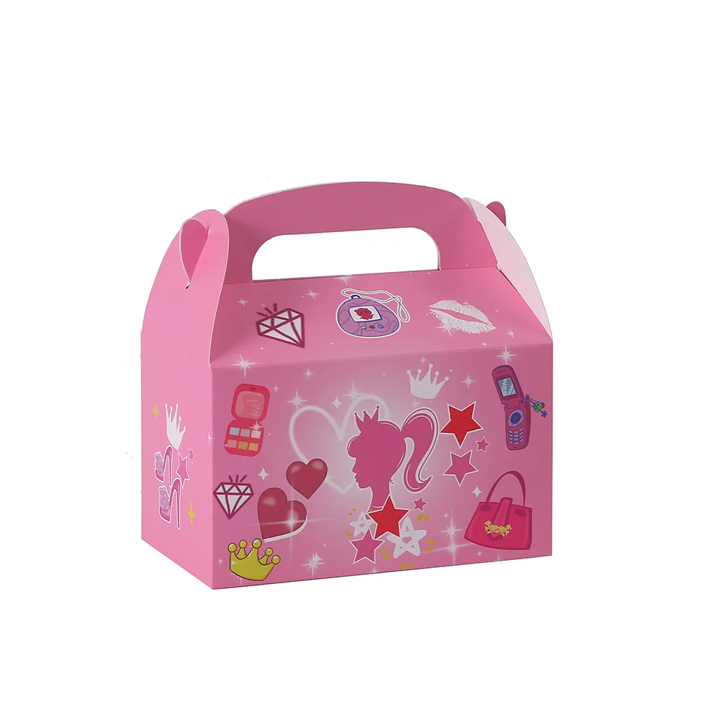 Princess pink blue gift wrapping bags, luxury designer kids party boxes, birthday candy... - SKU KPB01133 - UGI Packaging