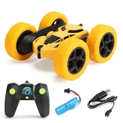 Double-Sided 360° Rotating RC Stunt Car - Ultimate Off-Road Drift Vehicle (Yellow)