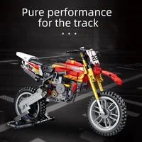 MOC City Technical Super Motorcycle Racing Motorbike Model Building Block DIY Locomotive Brick Toys for Children Boys Gifts 3