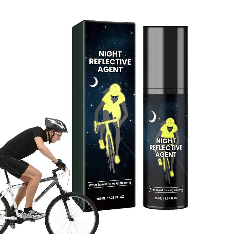 Reflective Spray Paint 100ml Glowing Paint For Bike Night Riding Long Lasting Reflective Glow Paint For Clothes Bicycles