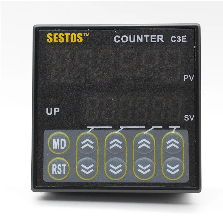 

Digital Counter 0.001-99.999 6-bit preset quantity counter C3E-R-220