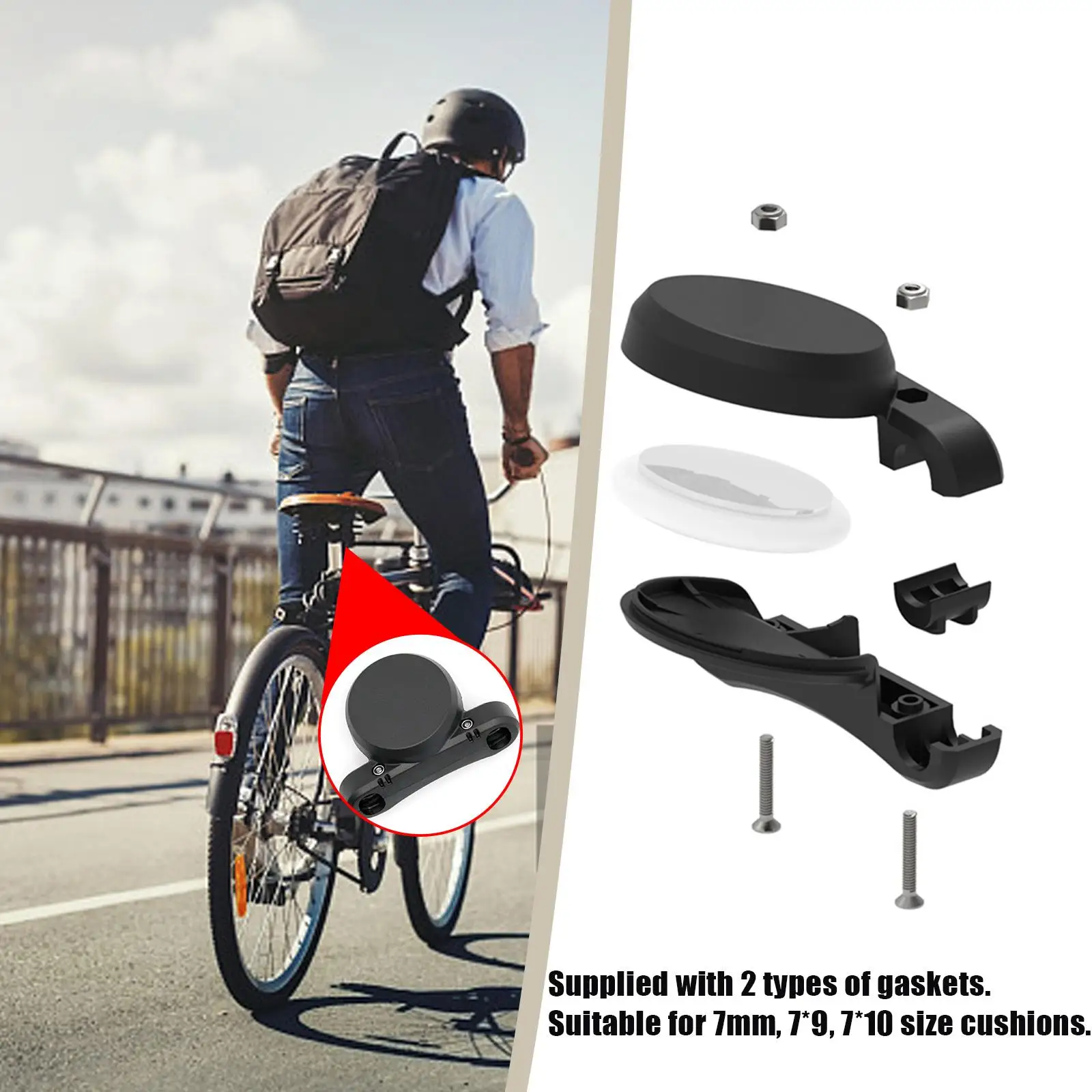Bike Holder Bracket Mini Bike Holder Bracket Protective Air Tag Anti-theft Gps Tracking Bicycle Water Bottle Mount Protect Slelf For Airtag