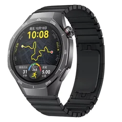 22mm Stainless Steel Metal Watchband Replacement Strap Bracelet - Huawei GT2 3 46mm (Black)