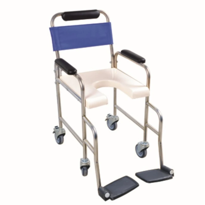 

Hot Sale Wheelchair with Toilet Transfer Commode Adjustable Bath Chair Hospital Nursing for Elderly and Disabled