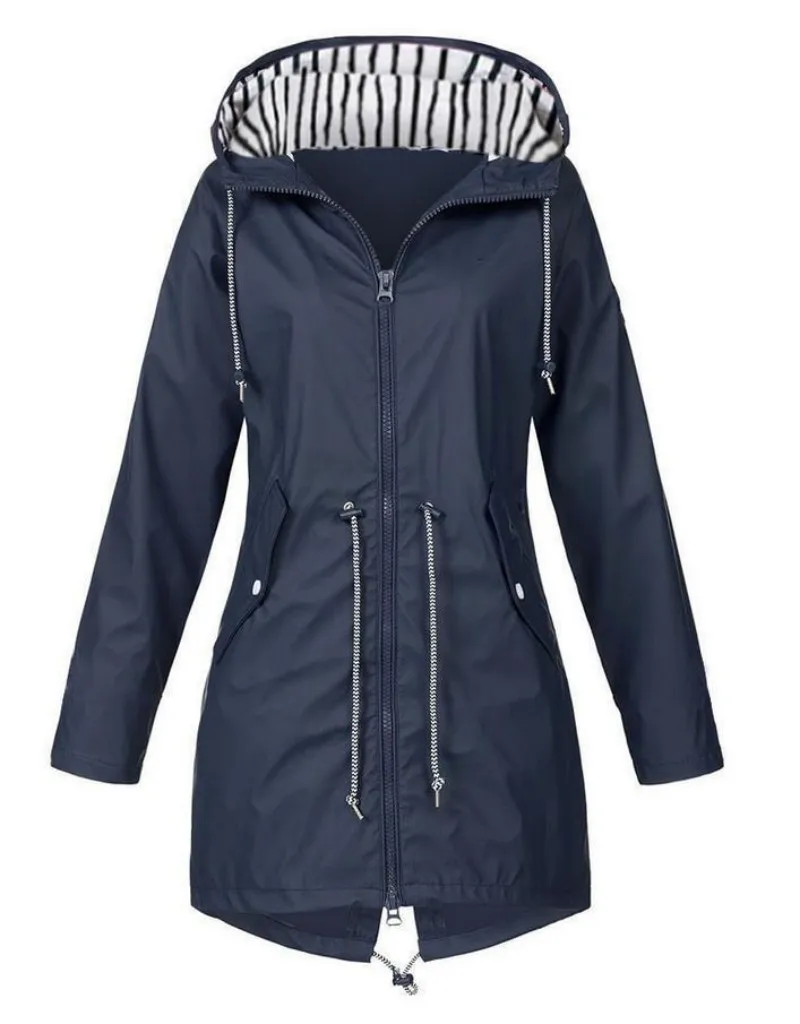 Women's Fashion Jacket Three-In-One Outdoor Hooded Coat Autumn & Winter Female Solid Color Temperament Mountaineering Overcoat