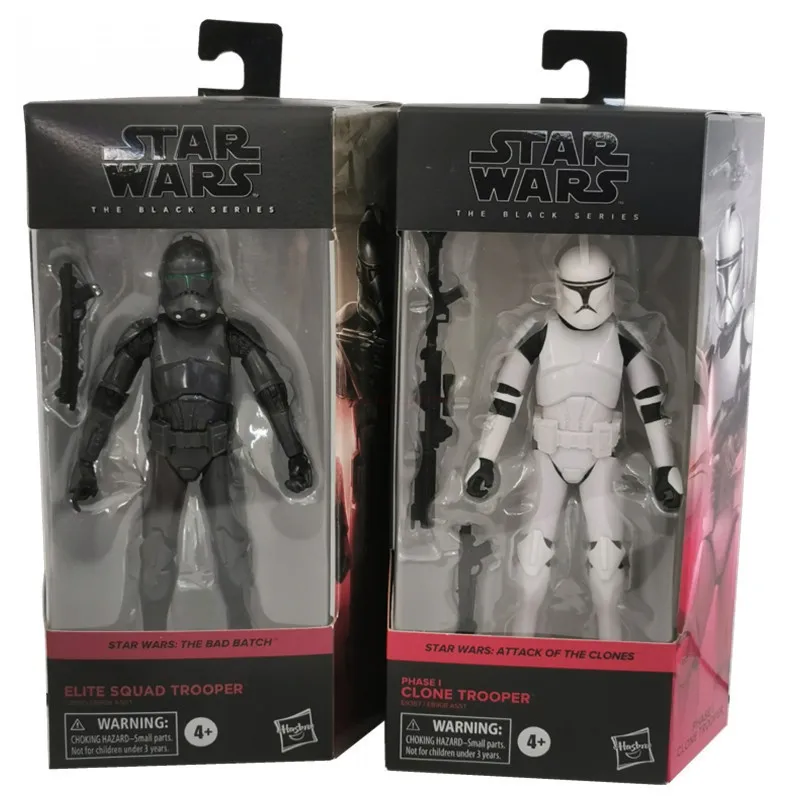Star Wars Circostante Anime Figure Clone Wars Clone Trooper Black Elite Action Figurine Decorazione Da Collezione Giocattoli Regali Per Bambini