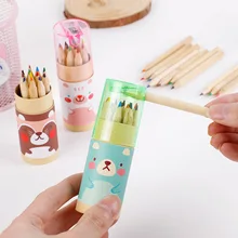 

Kids Kawaii Stationery Children's Colored Pencil Set 12 Color Coloring Pencils with Sharpener for School Drawing Art Supplies