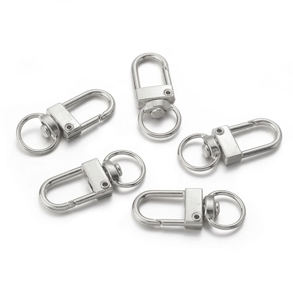 12 Pièces Petits Mousquetons En Acier, Mousqueton Métal Maillons