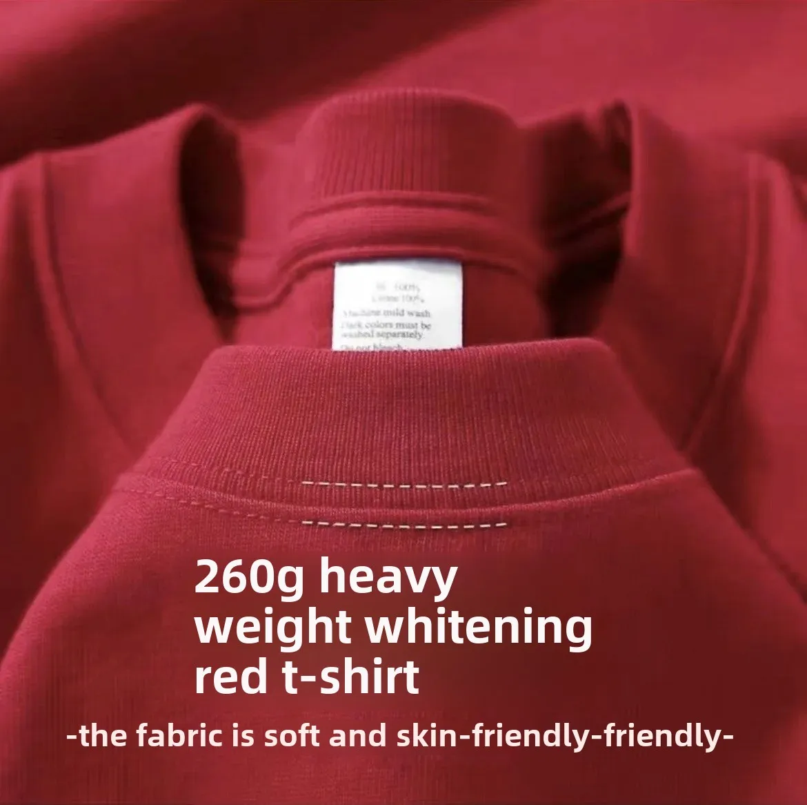 260g heavy cotton short sleeve [red]]