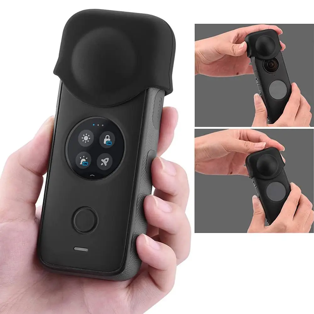 휴대용 카메라 보호 프레임, 유연한 내구성, 인스타 360 X2 보호 커버, 블랙, 2 개