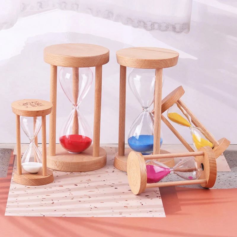 3/5 Min Wooden Hourglass Desktop Decoration Sand Clock Creative Timer Kid Game Gift Shower Timer 1pcs sand timer liquid hourglass timer colored hourglass