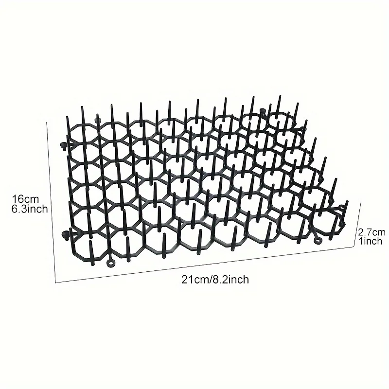 12pcs Cat Repellent Mat, Anti-cat Cushion, Staircase Balcony Gardening Anti-cat Cushion, Plastic Net To Drive Away Cats