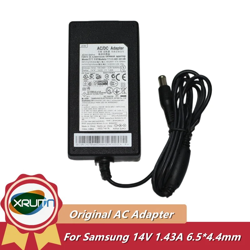 

Genuine 14V 1.43A AD-2014B 20W AC Adapter Charger For Samsung S19B300N S19B150B Monitor Power Supply ADS-24SK-12-2 14020GN
