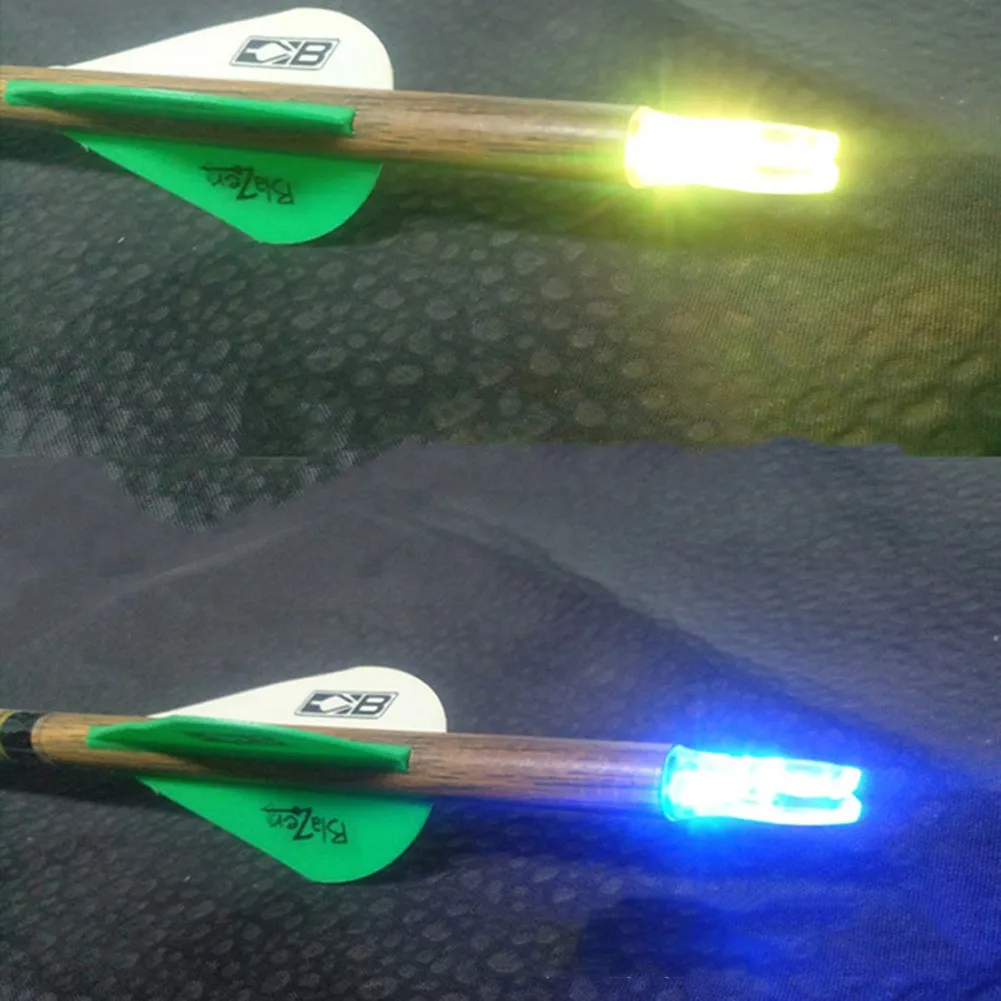 12pcs Automatic LED Archery Arrows Lighted Nocks For 6.2mm Archery Arrow Nock Used Continuously For 48 Hours Arrow Accessories