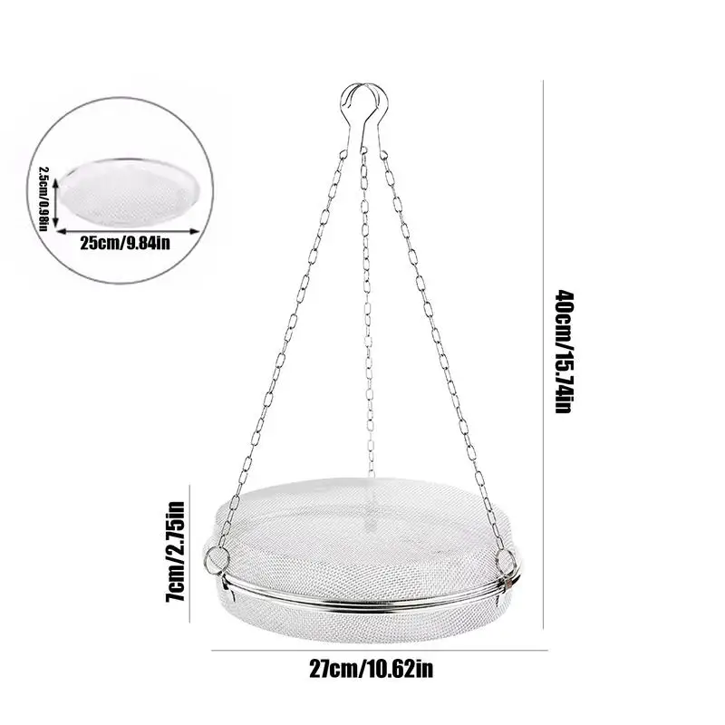 Food Drying Fish Net Stainless Steel Fly-Proof Round Hang Mesh Drying Rack Drying Net Herb Drying Rack For Shrimp Fish Fruit 6