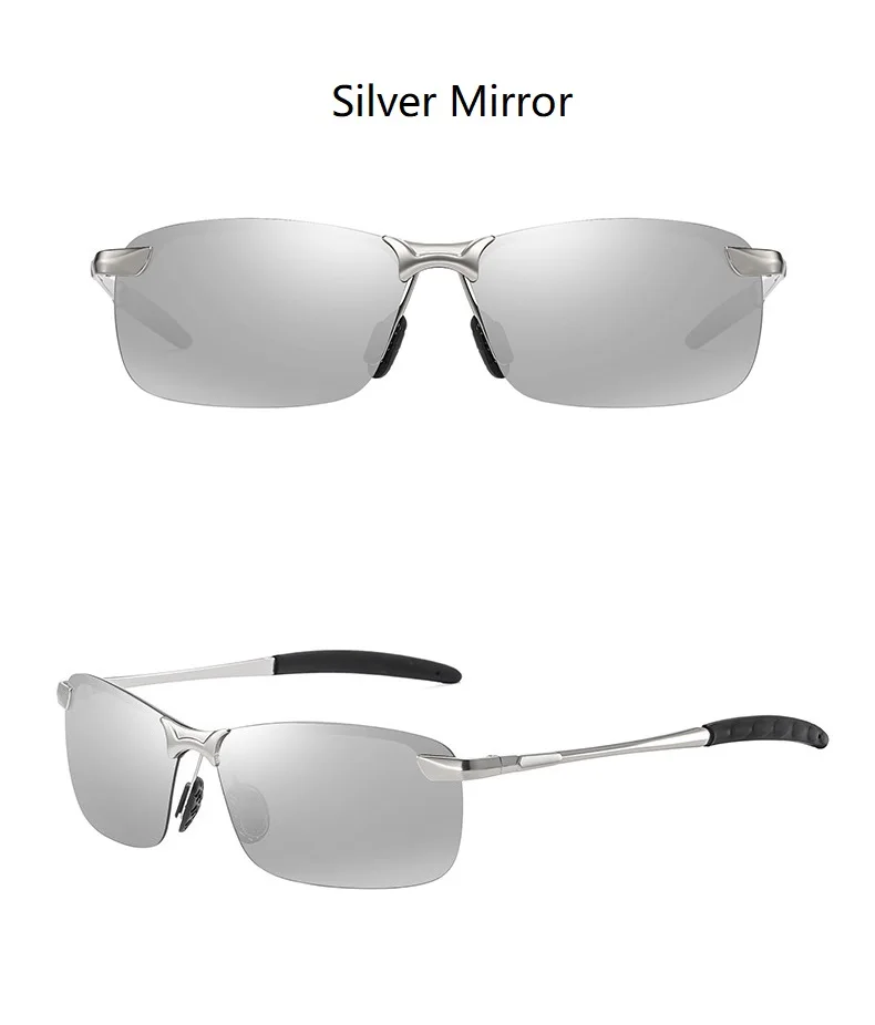 Klassische Metall-Herrensonnenbrille, Modische Fahr- und Angelbrille, Halbrahmen-Retro-Sonnenbrille, Luxus-Marken-Designer-Brillen – Detail 13