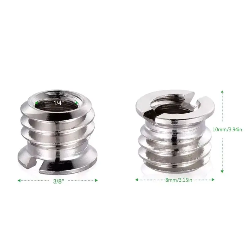 Metal 1/4" to 3/8" Interchange Convert Screw Adapter for Tripod Monopod Ballhead DSLR SLR Camera Accessories 5pcs camera screw,camera battery adapter