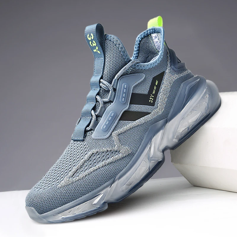 

Мужские кроссовки для бега, сетчатые, на шнуровке, круглый носок, молодежная низкая повседневная обувь, спортивная теннисная обувь, Basquette Homme