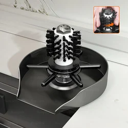 Glass Rinser for Kitchen Sinks Cup Washer Kitchen  Accessories Silver Stainless Steel Brush Cleaning Tools