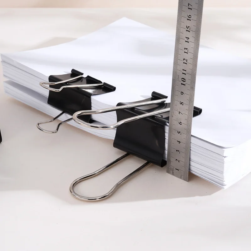 10pcs Metal Binder Clips Multifunction File Letter Tickets Photo Paper Clips Notes Document Grip Clamps Office Binding Supplies paper clips binder clips metal clamp clips