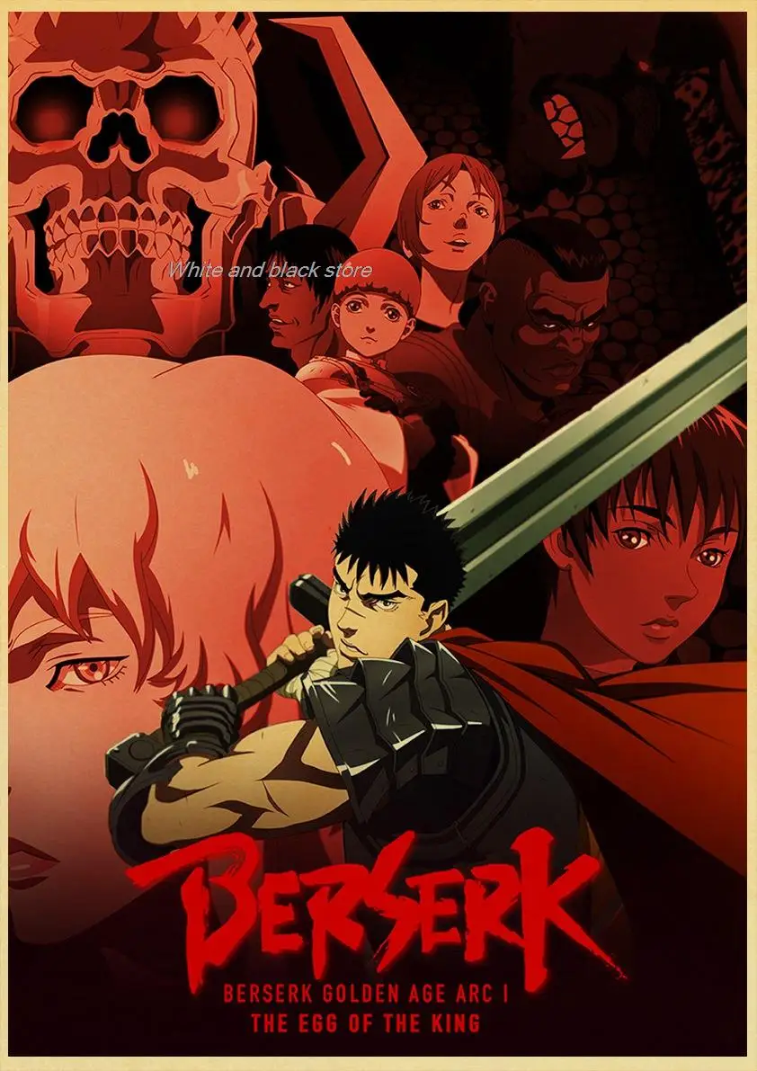 SHAHU Berserk Anime Poster for Bedroom Aesthetic Wall Decor Canvas Wall Art  Gift 12x18inch(30x45cm)