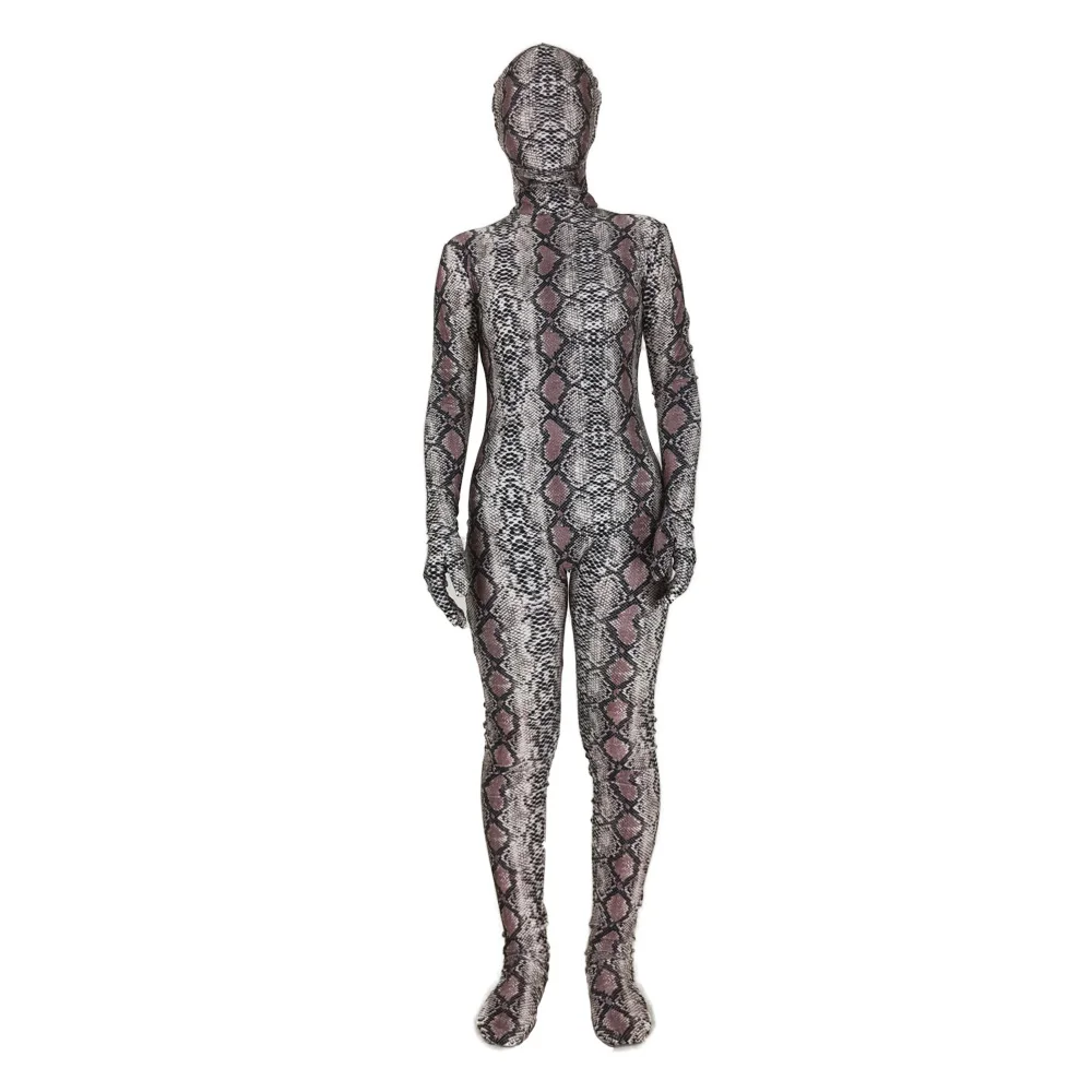 thumbnail image 1 of Traje de Cosplay con patrón de piel de serpiente para niños y adultos, mono de Halloween con diseño de serpiente, traje Zentai, 1 of 5