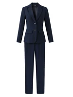 Single-Breasted Notch Lapel Suit Set: Slim-Fit Blazer & Formal Trousers, Minimalist Commuter Style with Elegant Sophistication - Image 3