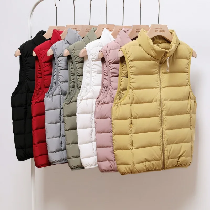 Winter New Style Women's Light and Short Seamless Down Vest