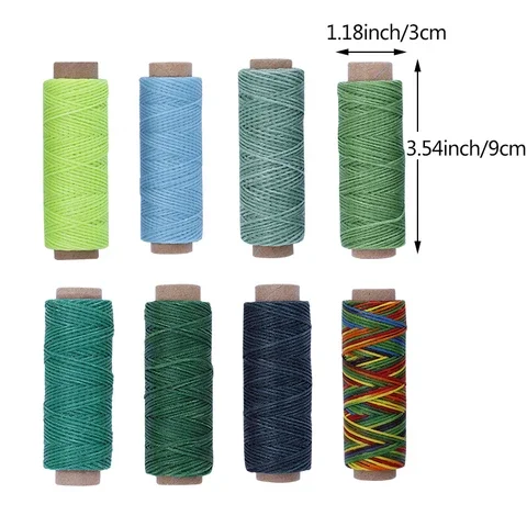 

MIUSIE 150D 50m Sewing Thread Wax Line DIY Handmade Wear-Proof Leather Needlework Fiber Yarn Tool Hand Sewing Accessories