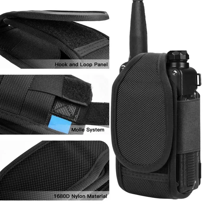 Radio Pouch Hunting Waterproof Walkie Talkie Holder Hanging Bag Nylon Pouch Pocket Portable for Rescue outdoor camping tools