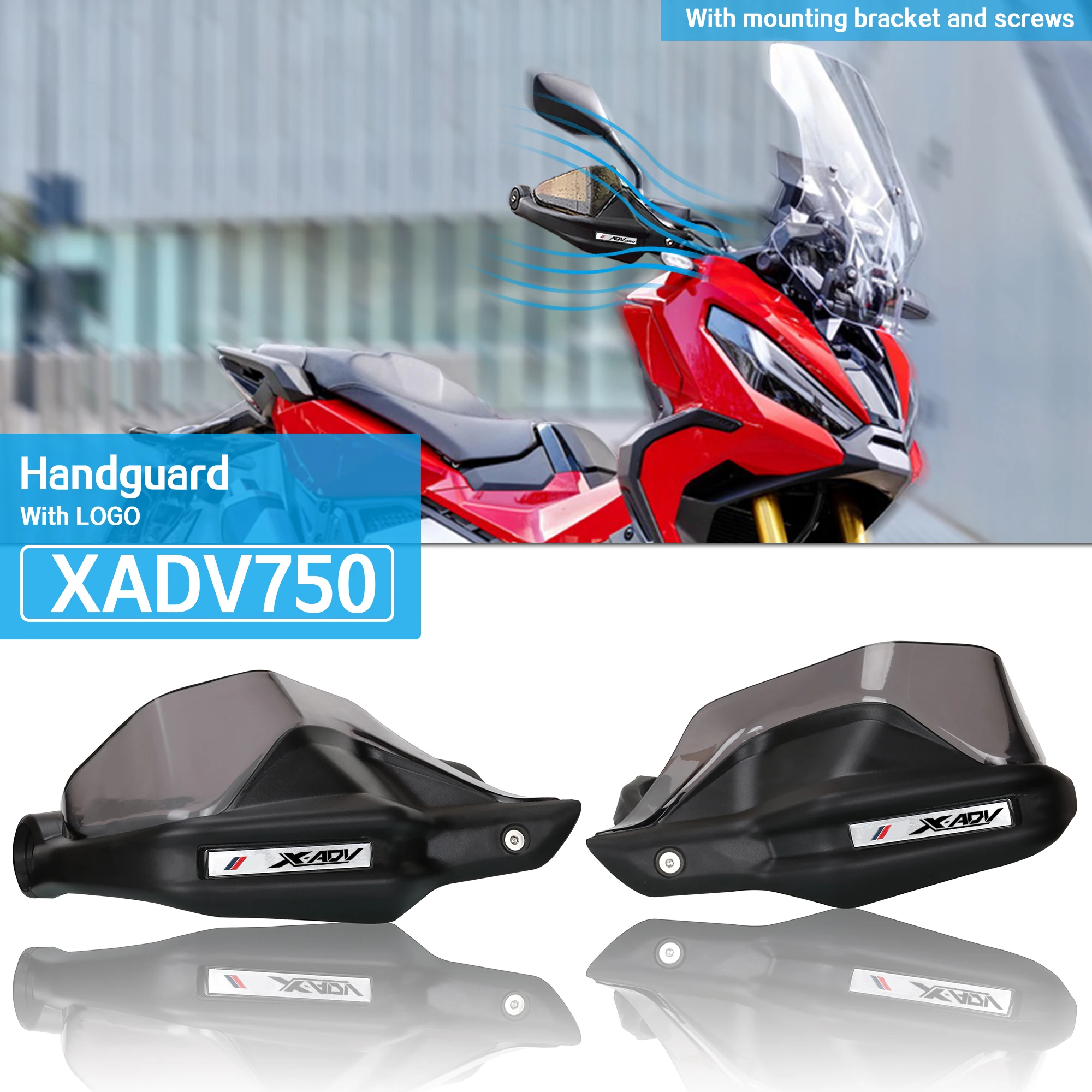 Handschutz Für Honda XADV 750 - Schwarze Motorrad Handschützer Aus ABS