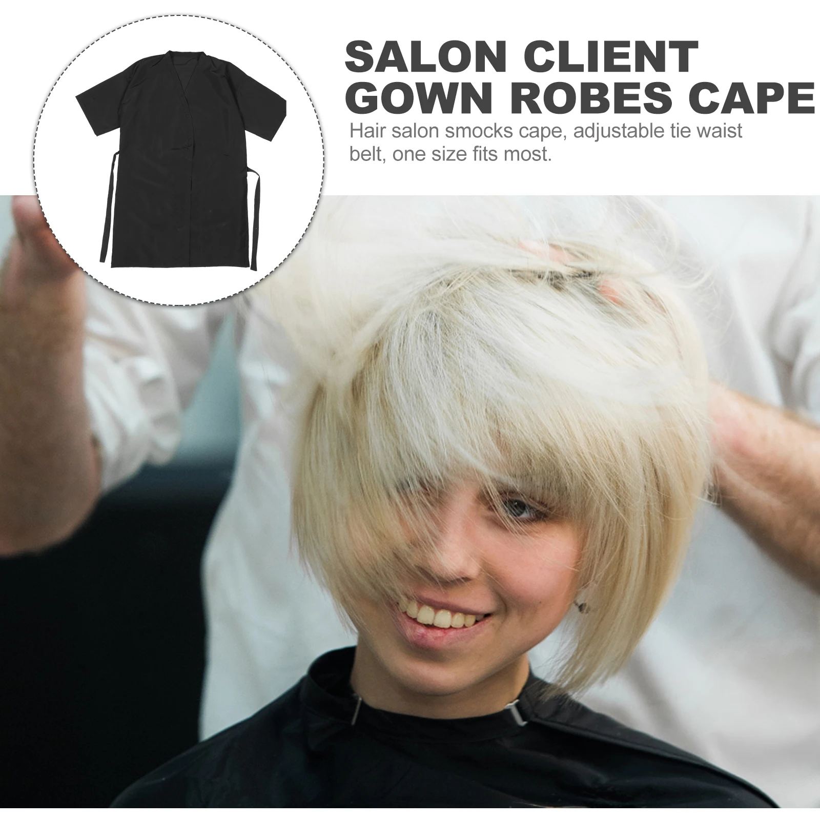 Salon Client Gown Robes Cape Suits Women Professional Hair Cutting Smock Client Kimono Style Hairdressing Cloth Haircut Cape Hairdressing Cape Beauty Salon Apron Hair Salon Cloth