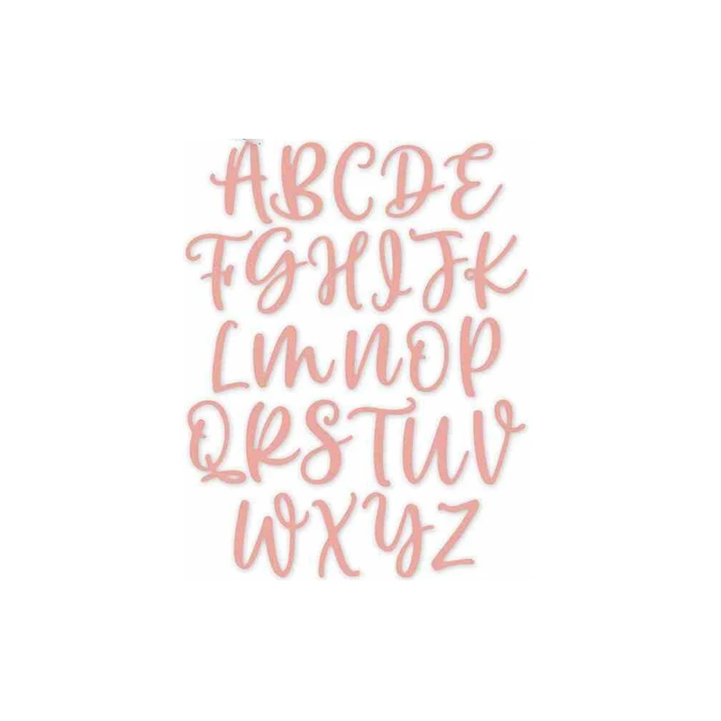 2024 New Arrival English Letter Alphabet Metal Cutting Dies for Scrapbooking Card Making Photo Album Words Stencil